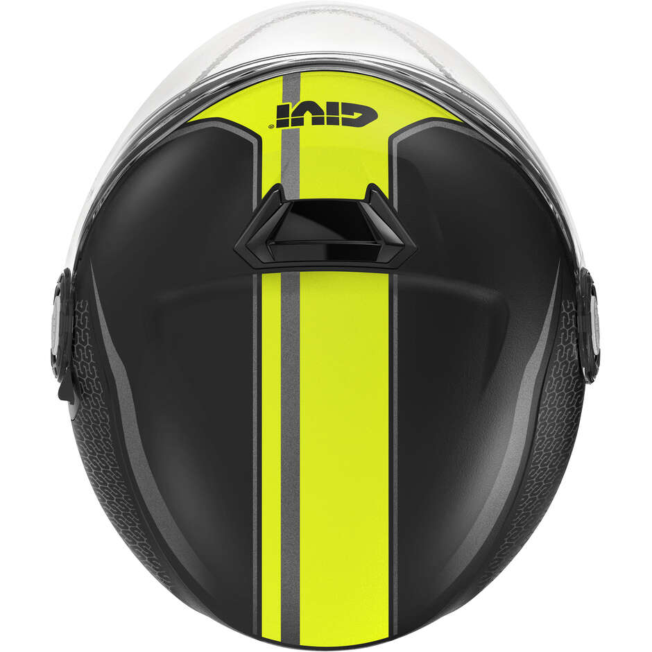 Givi 12.5F GRAPHIC TOUCH Jet Motorcycle Helmet Matt Black Yellow