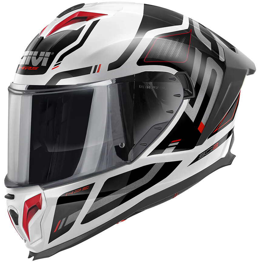 Givi 50.3 QUASAR Full Face Motorcycle Helmet White Black Red