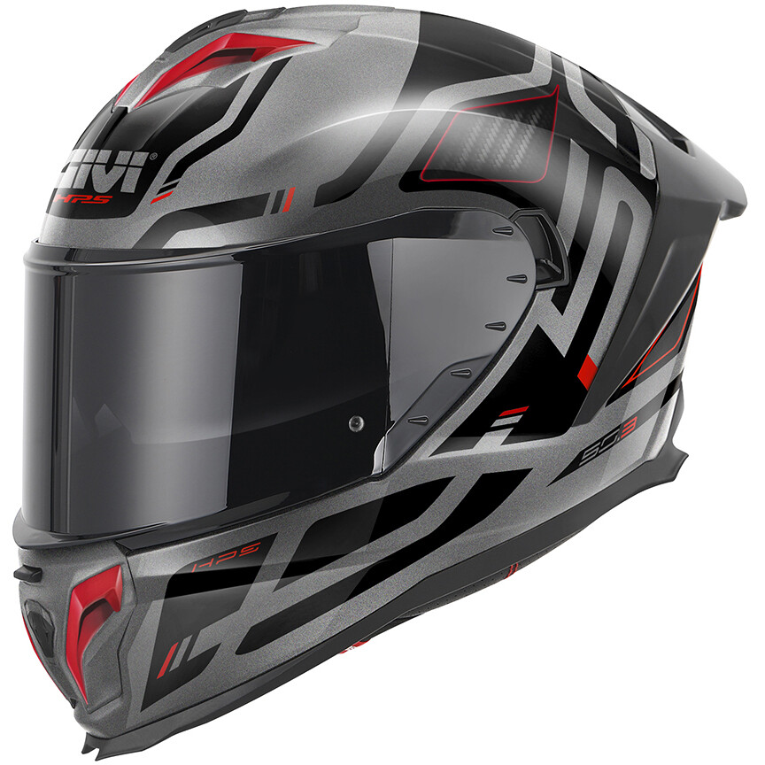 Givi 50.3 QUASAR Titan Rot Schwarz Integral-Motorradhelm