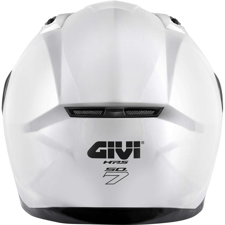 Givi 50.7B Glossy White Integral Motorcycle Helmet