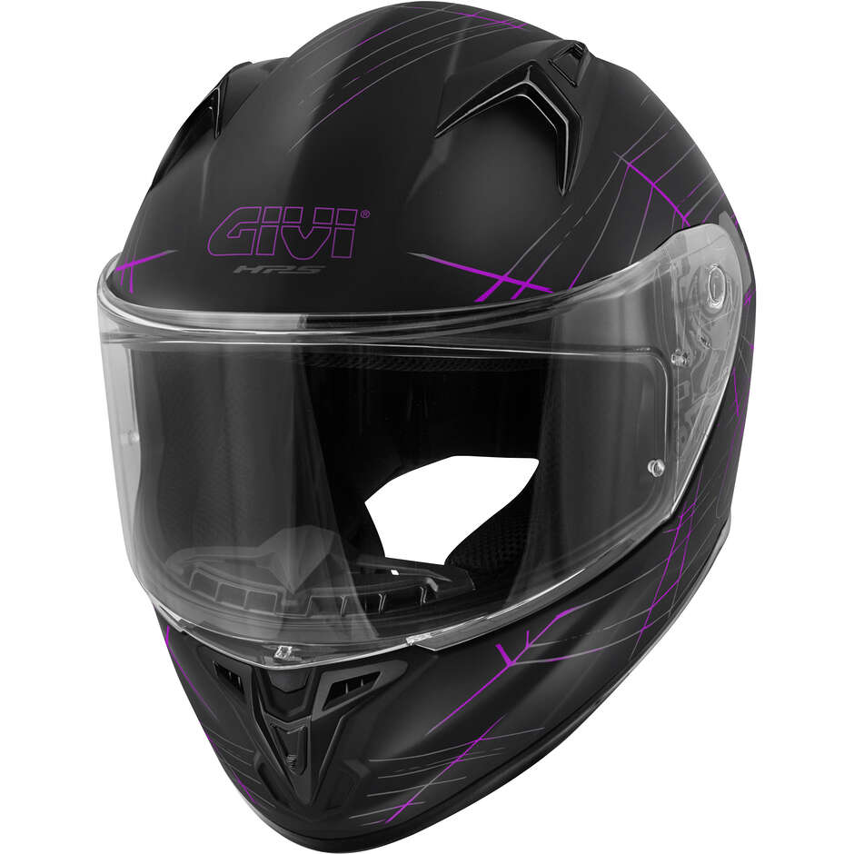 Givi 50.7F PHOBIA Integral Motorcycle Helmet Black Purple