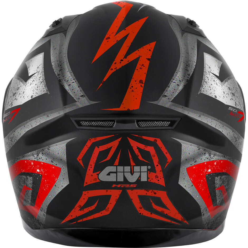 Givi 50.7F REBEL Integral Motorcycle Helmet Black Red