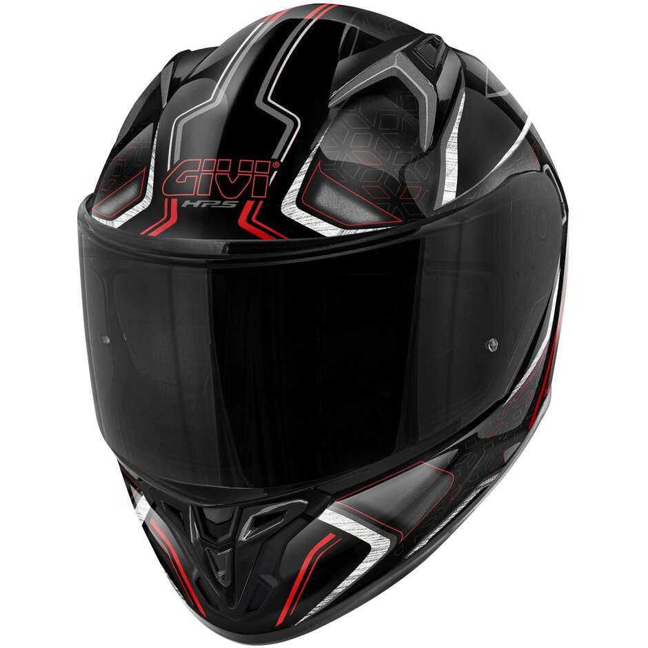Givi 50.8 MYSTICAL Full Face Motorcycle Helmet Black Red Titanium