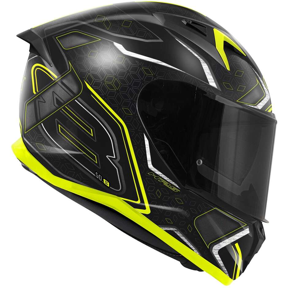 Givi 50.8 MYSTICAL Full Face Motorcycle Helmet Black Yellow Titanium