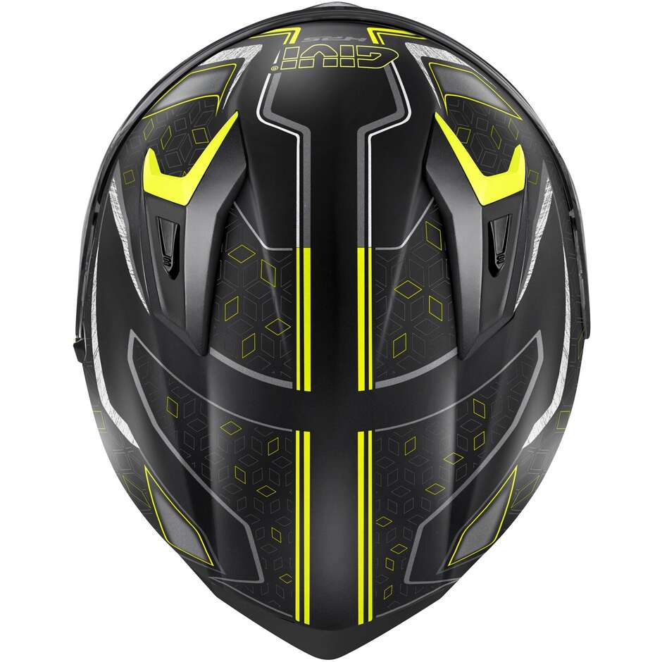 Givi 50.8 MYSTICAL Full Face Motorcycle Helmet Black Yellow Titanium