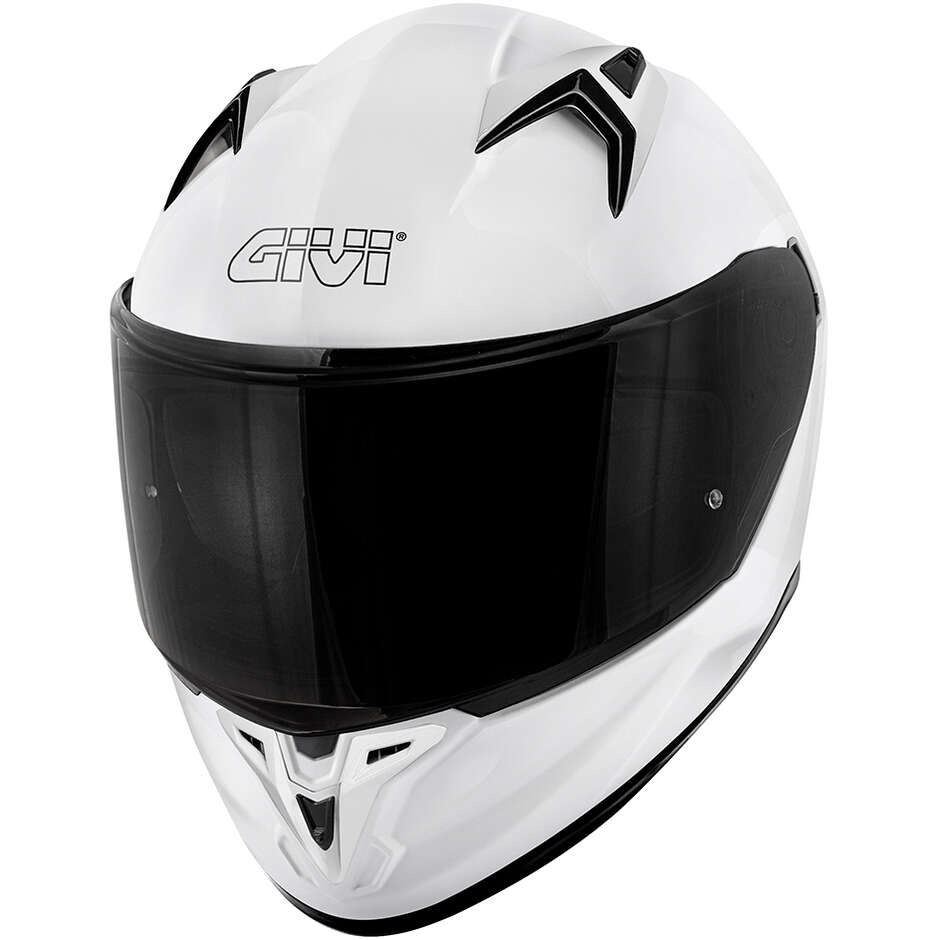 Givi 50.8B Glossy White Integral Motorcycle Helmet