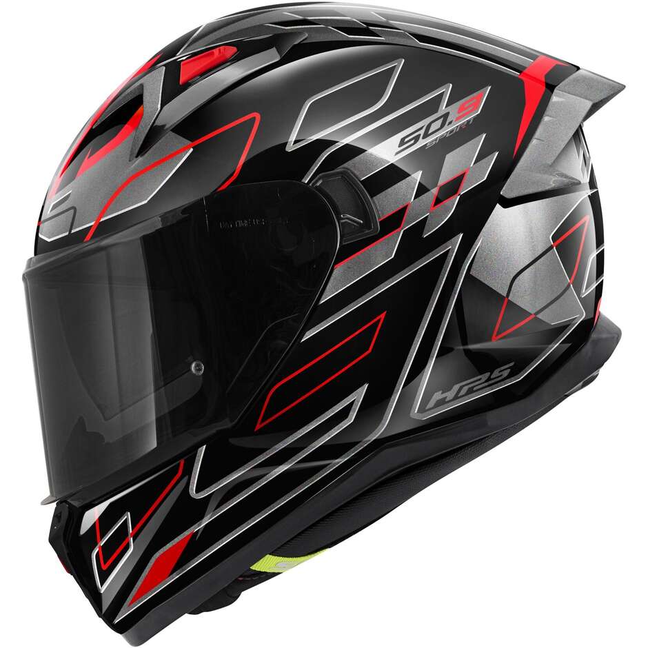 Givi 50.9 ASSAULT Full Face Motorcycle Helmet Black Titanium Red