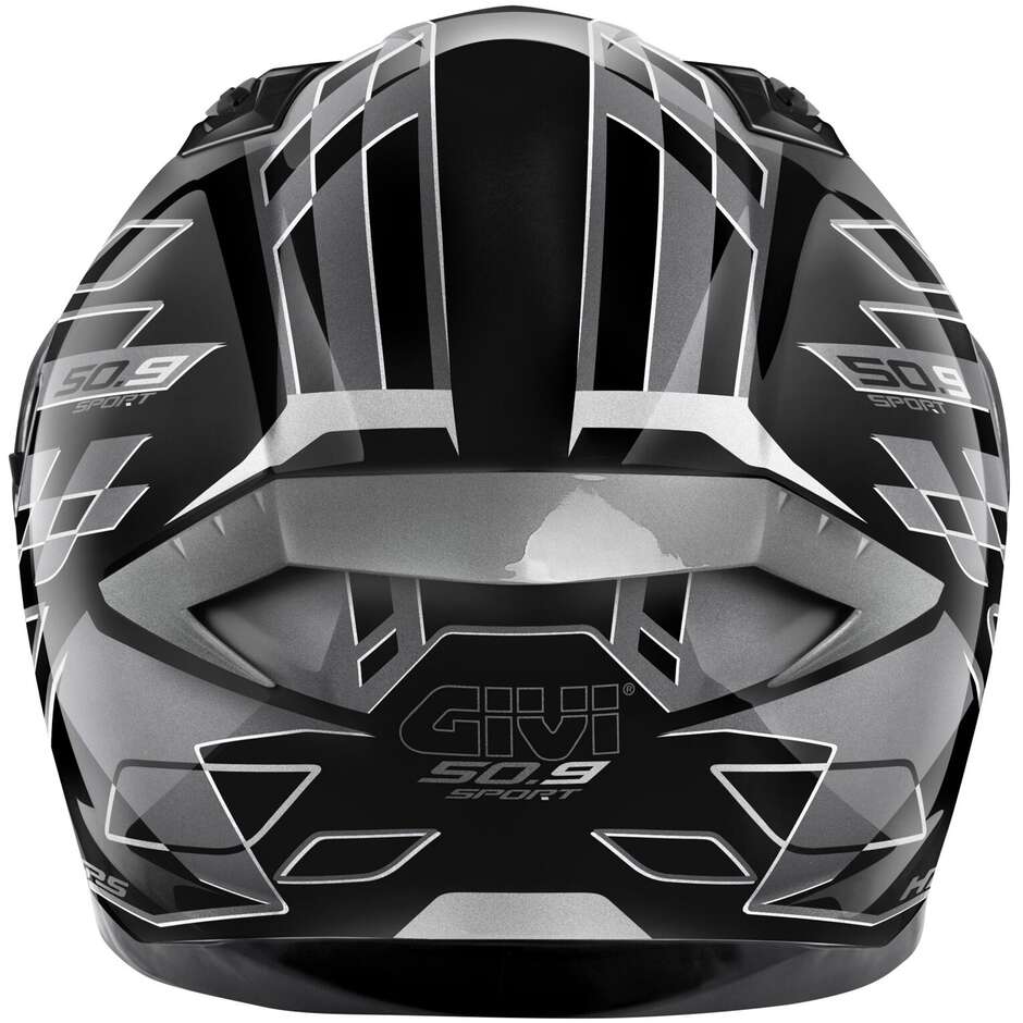 Givi 50.9 ASSAULT Full Face Motorcycle Helmet Black Titanium Silver