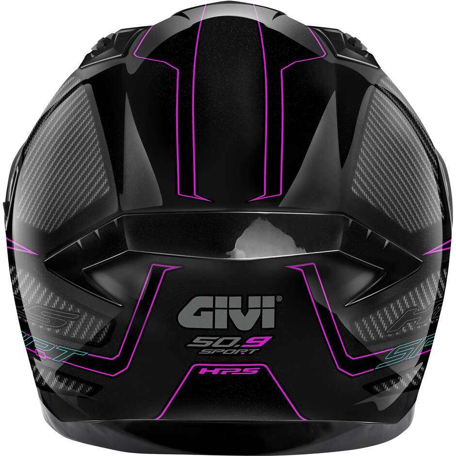 Givi 50.9F ENIGMA Integral Motorcycle Helmet Black Titanium Pink