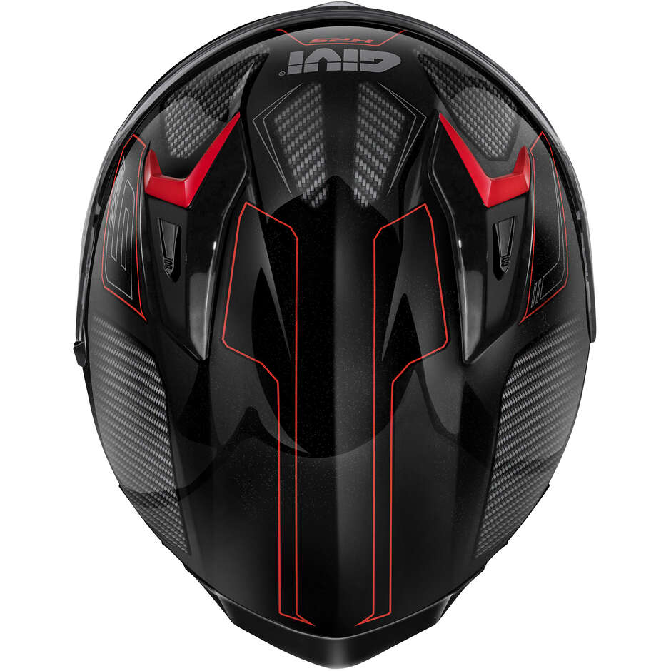 Givi 50.9F ENIGMA Integral Motorcycle Helmet Black Titanium Red