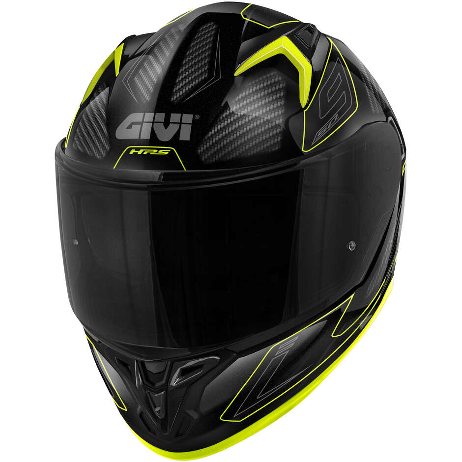 Givi 50.9F ENIGMA Integral Motorcycle Helmet Black Titanium Yellow