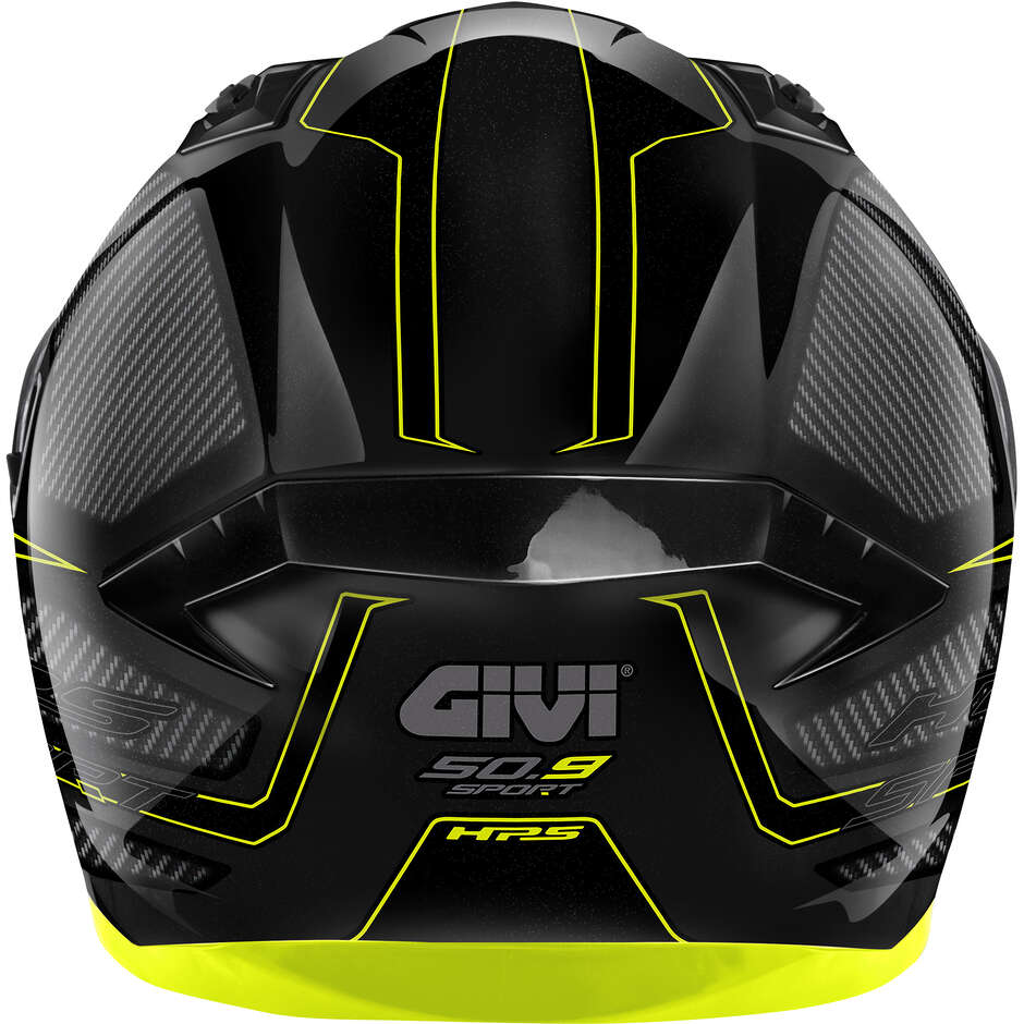 Givi 50.9F ENIGMA Integral Motorcycle Helmet Black Titanium Yellow