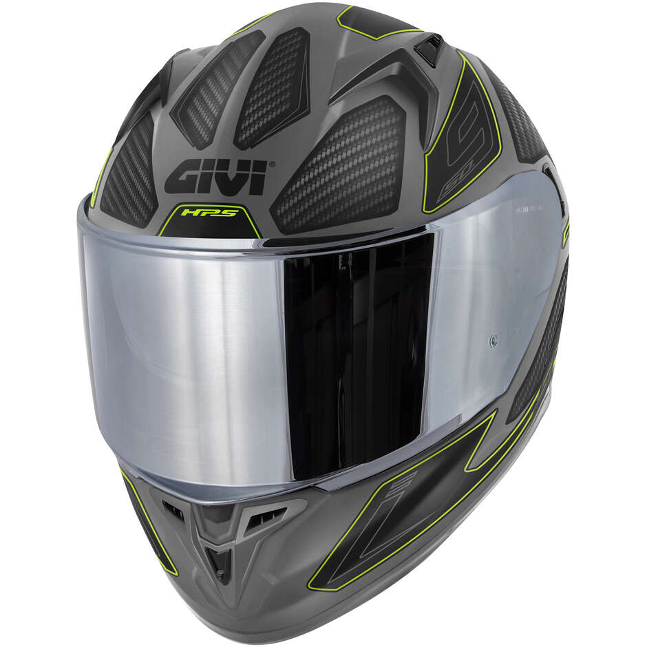 Givi 50.9F ENIGMA Integral Motorcycle Helmet Matt Gray Black Yellow