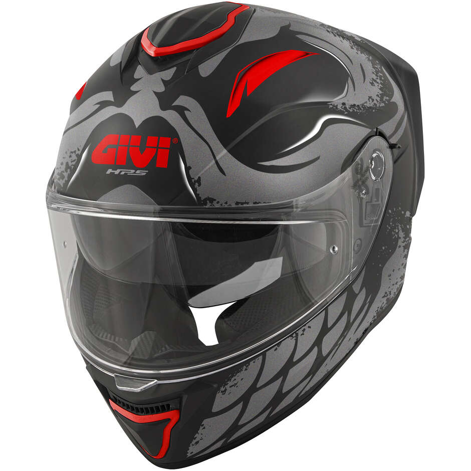 Givi 52.0 Double Visor Full Face Motorcycle Helmet Special Skull Black
