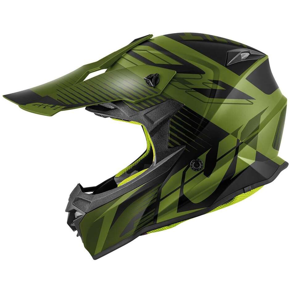 Givi 60.1 FRESH Cross Enduro Motorcycle Helmet Black Military Green 