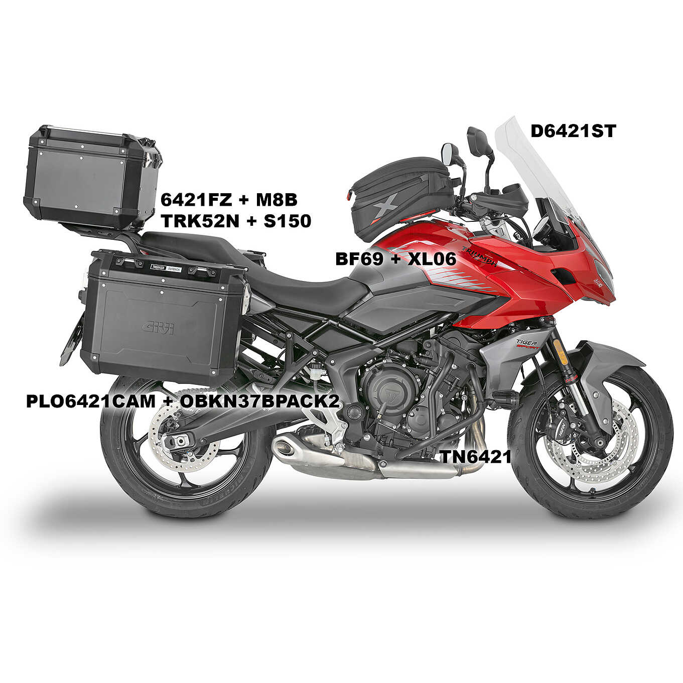 Givi 6421FZ Monokey or Monolock Rear Top Case Mount For TRIUMPH