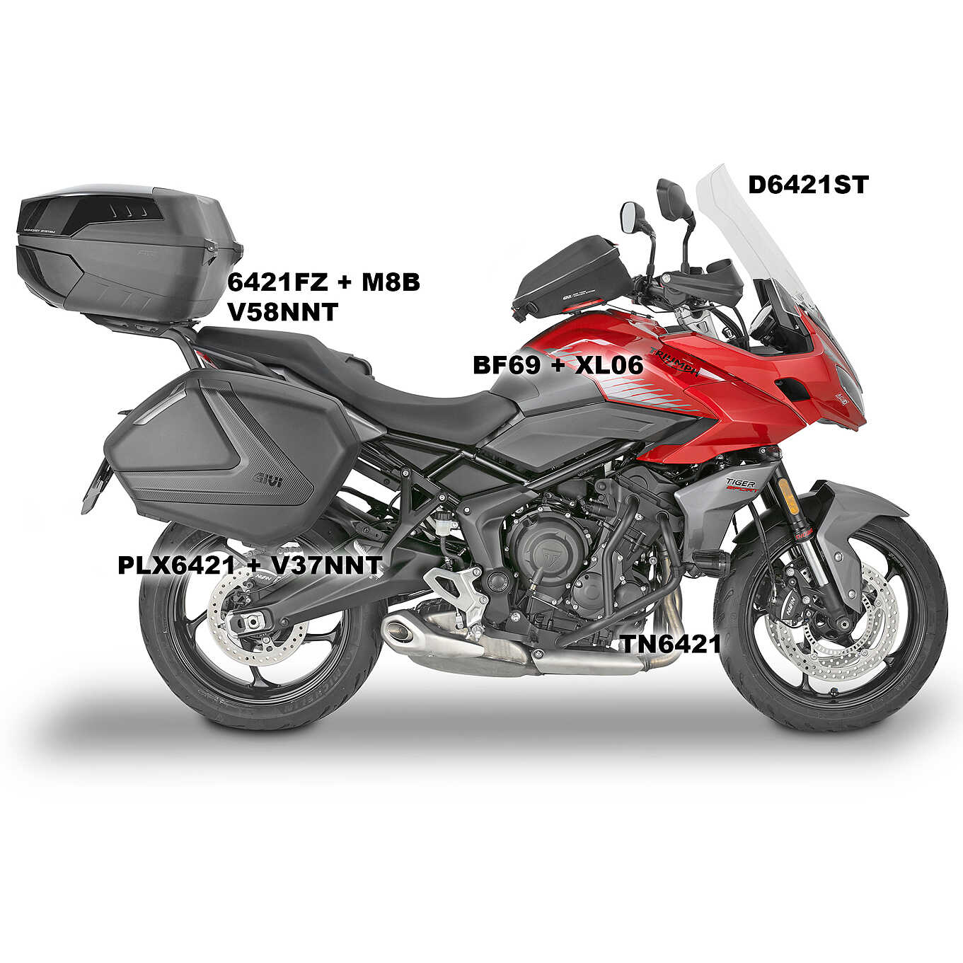 Givi 6421FZ Monokey or Monolock Rear Top Case Mount For TRIUMPH