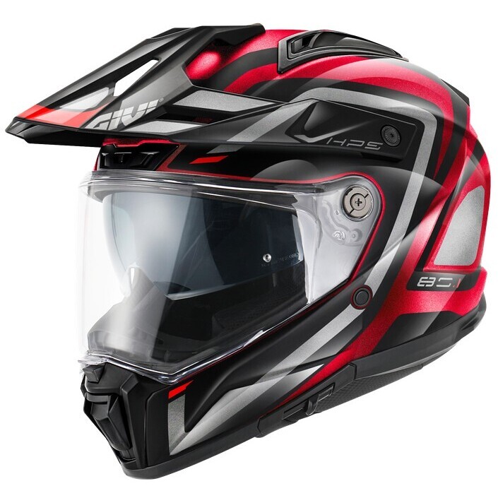 Givi 80.1 APEX Full Face Motorcycle Helmet Bordeaux Titanium Red Black ...