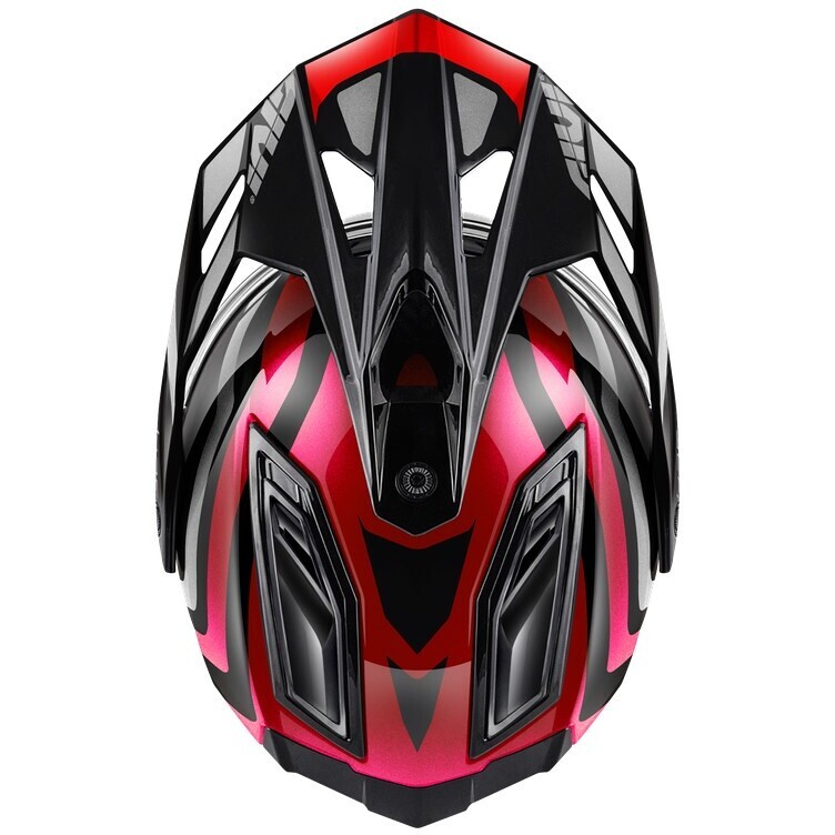 Givi 80.1 APEX Full Face Motorcycle Helmet Bordeaux Titanium Red Black ...