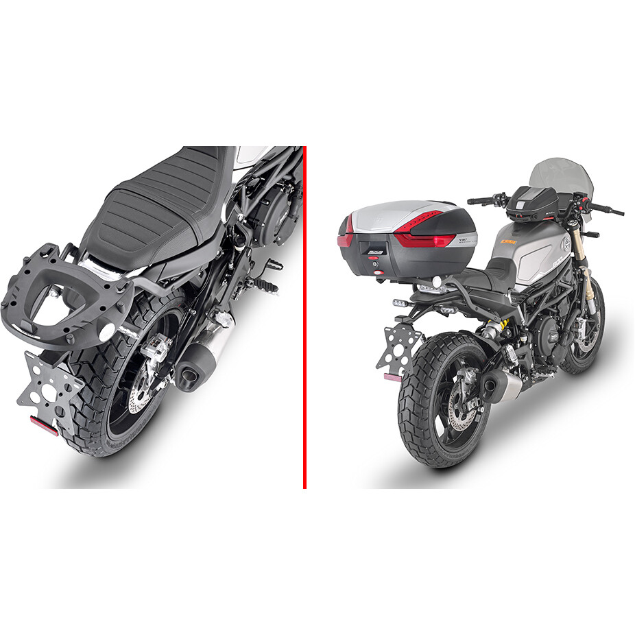 Givi 8713FZ Monokey oder Monolock Topcase Gepäckträger für Benelli Leoncino 800 (22 > 24)