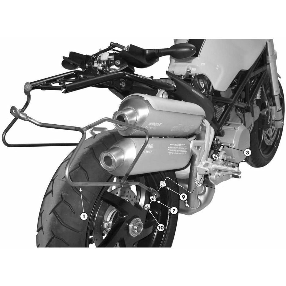 Givi and Kappa Morbid Side Bags for Ducati Monster S2R / S4R / S4RS800