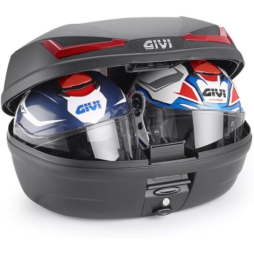 Givi E455 SIMPLY IV Monolock Top Case Moto avec Réflecteurs Rouges