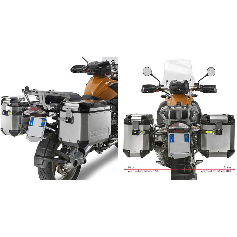 Givi MONOKEY CAM-SIDE Seitenkofferhalter speziell für BMW R 1200 GS (04-12); R 1200 GS ADV (2006-13)