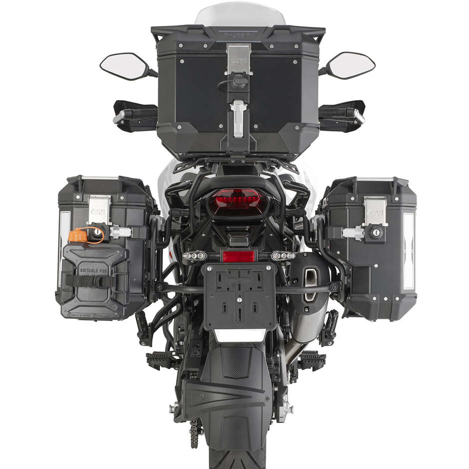 Givi OBKEVS33 TREKKER OUTBACK EVO SMART SCANTONATA Black Line Right Side Case - Monokey Cam-Side