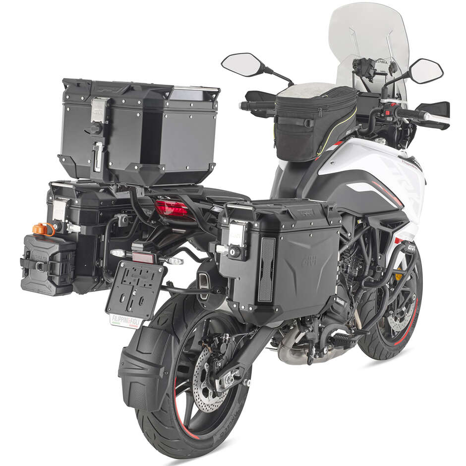 Givi OBKEVS33 TREKKER OUTBACK EVO SMART SCANTONATA Black Line Right Side Case - Monokey Cam-Side