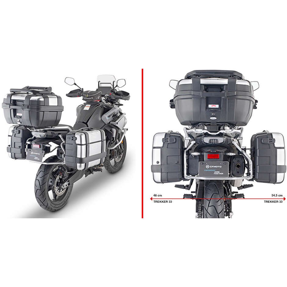 Givi PL9225 Support de valise latérale pour valises Monokey pour CF MOTO 800 MT (2022-)