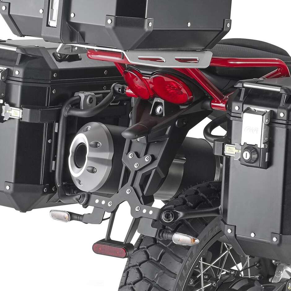 Givi PLOR8203CAM Quick Release PL ONE-FIT Side Frames for Monokey Cam-Side Cases Specific for MOTO GUZZI V85 TT (19 > 23)