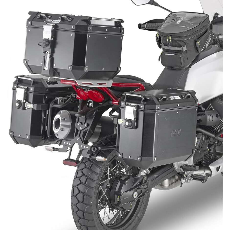 Givi PLOR8203CAM Quick Release PL ONE-FIT Side Frames for Monokey Cam-Side Cases Specific for MOTO GUZZI V85 TT (19 > 23)