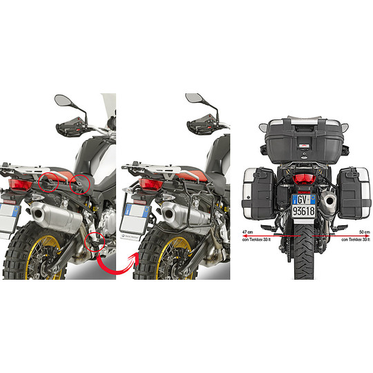 GIVI PLR51127 Side Frames for Monokey or Retro Fit Suitcases For BMW