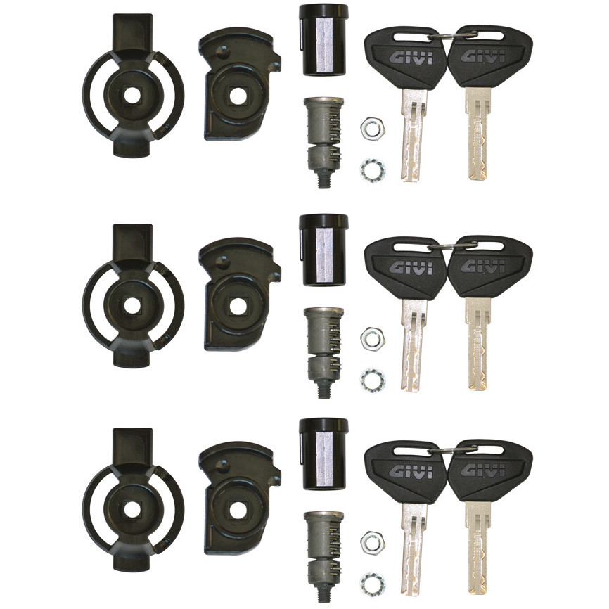 Givi Security Lock Key Unification Kit für 3 Koffer / Topcase