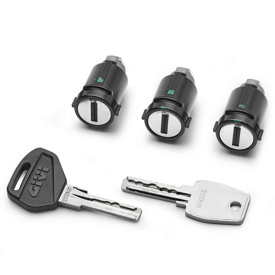 Givi SLR103 SMART SECURITY LOCK Kit d'unification de verrouillage pour 2 valises et 1 top case