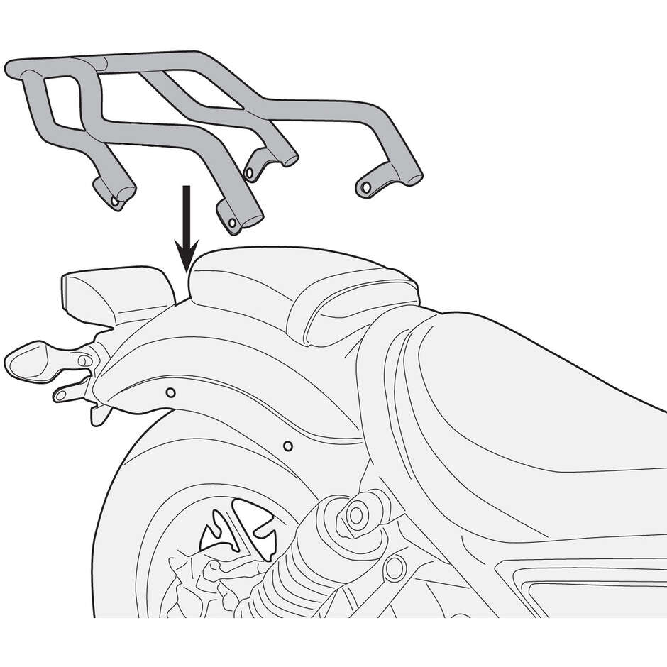  Givi SR1160 Monokey oder Monolock Top Case Gepäckträger für HONDA CMX 500 Rebel (17 > 24)