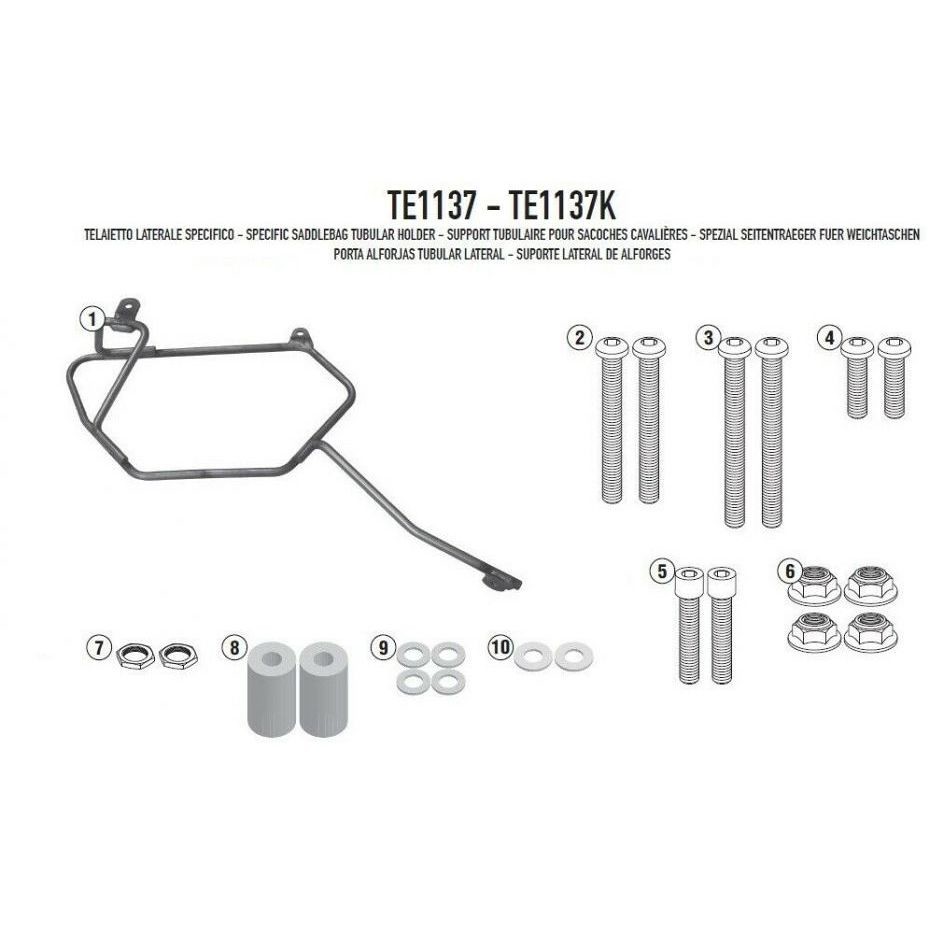 Givi TE1137 Side Frames For Soft or EasyLock Side Bags Specific for Honda CB650F / CBR650F (2014-18)
