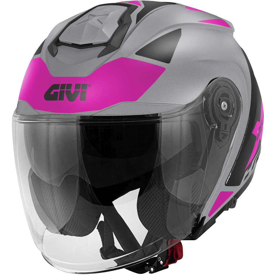 Givi X.25 TARGET Titanium Pink Jet motorcycle helmet