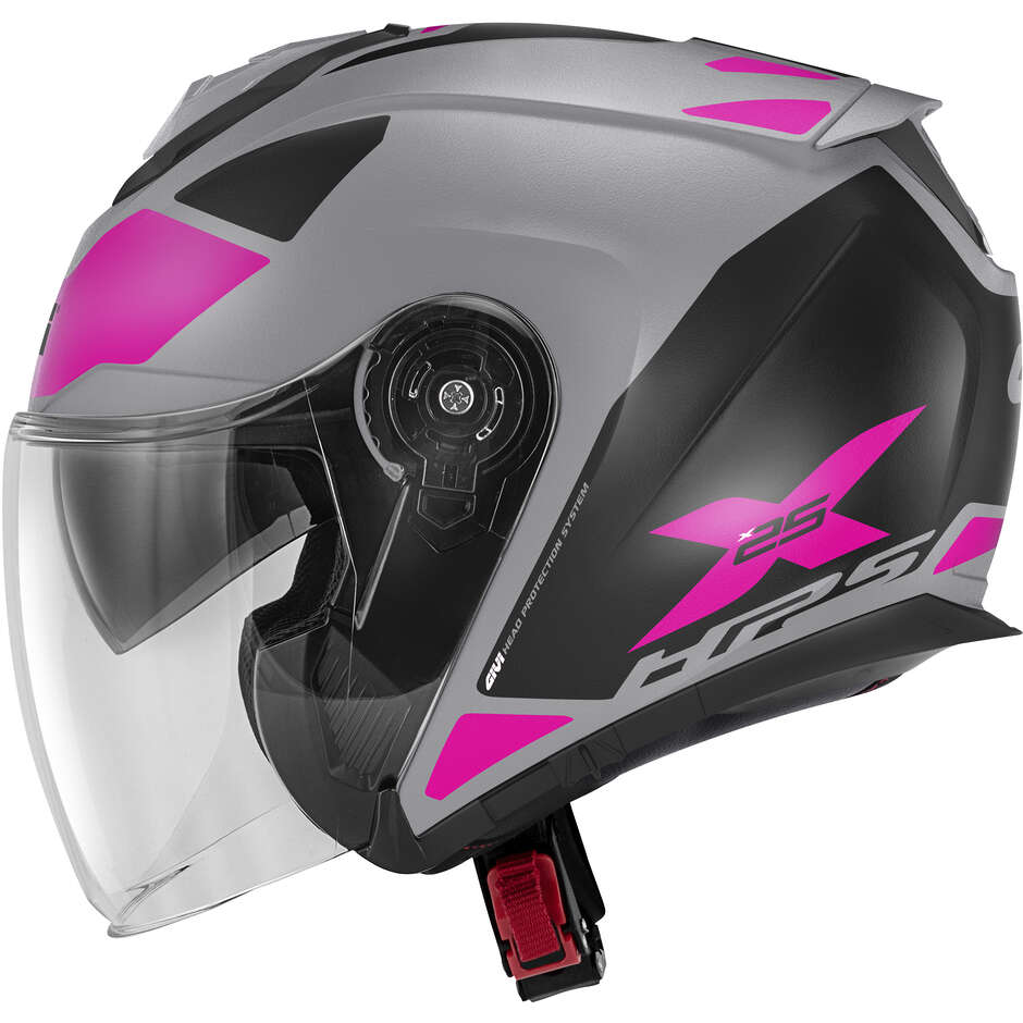 Givi X.25 TARGET Titanium Pink Jet motorcycle helmet