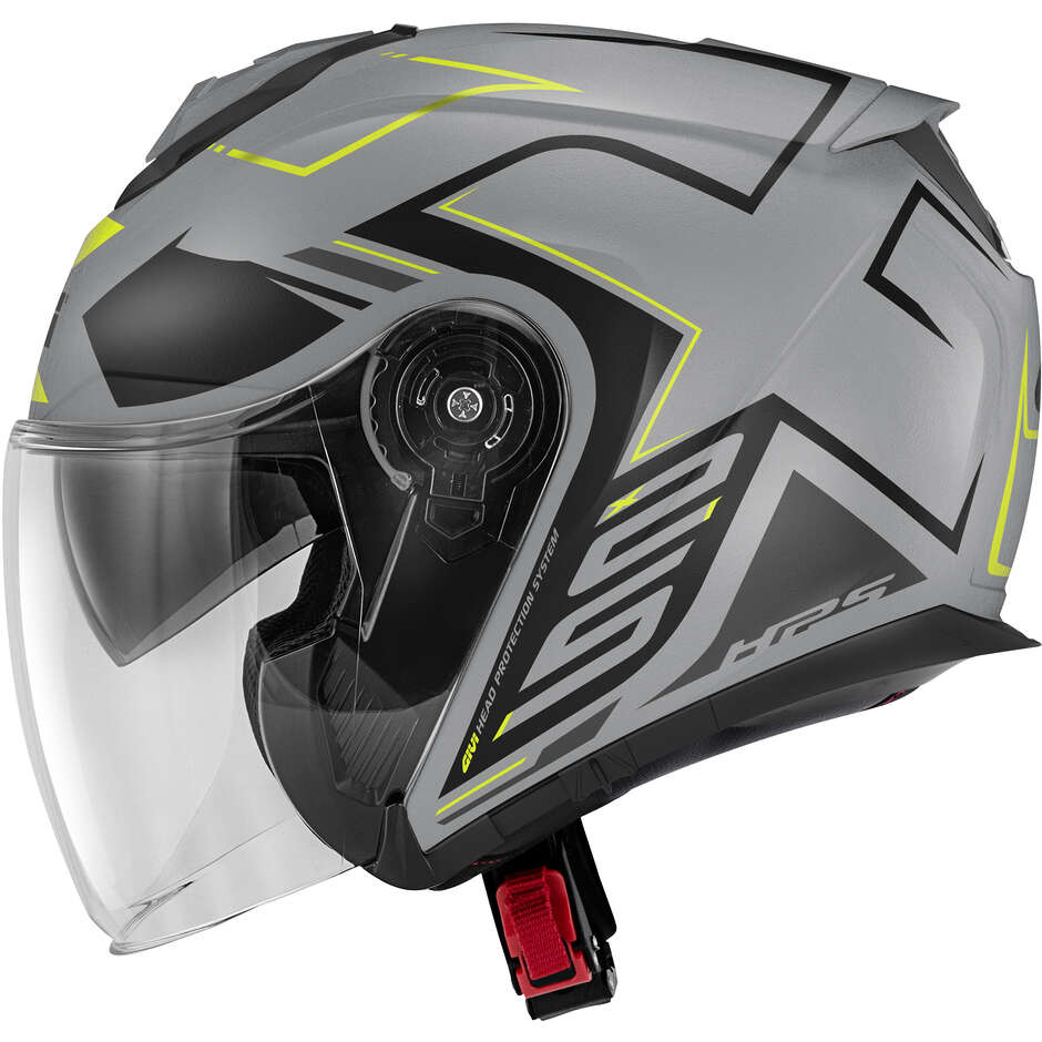 Givi X.25F TRACE Jet motorcycle helmet Gray Black Yellow