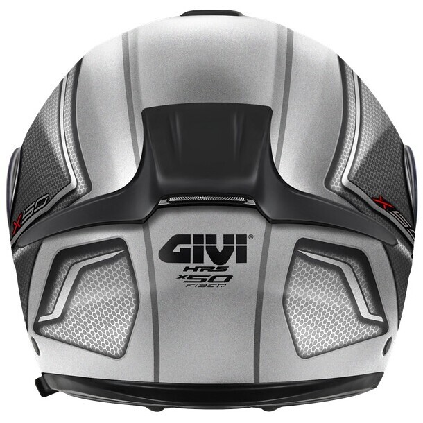 Givi X50 Modular Motorcycle Helmet P/J FIBER HOLOGRAM Silver Black ...