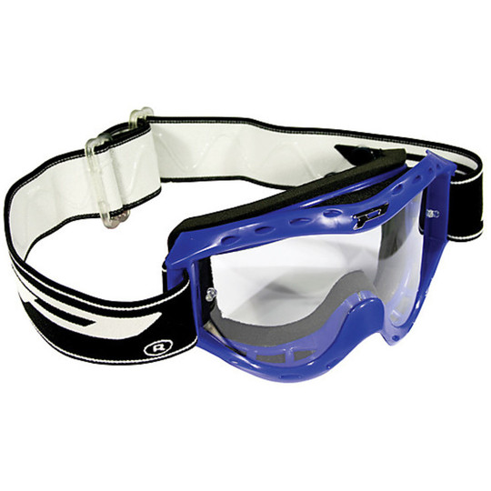 Glasses Moto Cross Enduro Progrip Eco Color Blu