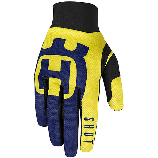 Gloves Cross Enduro Shot AEROLITE HUSQVARNA Blue Yellow