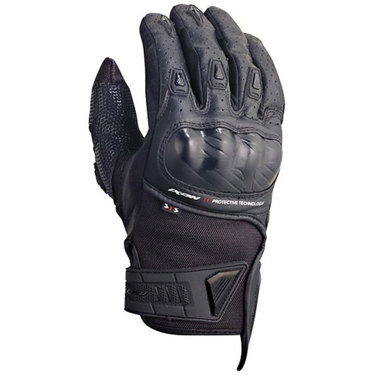 Gloves Ixon Motorcycle Racing Leather Rs Burn Hp Black