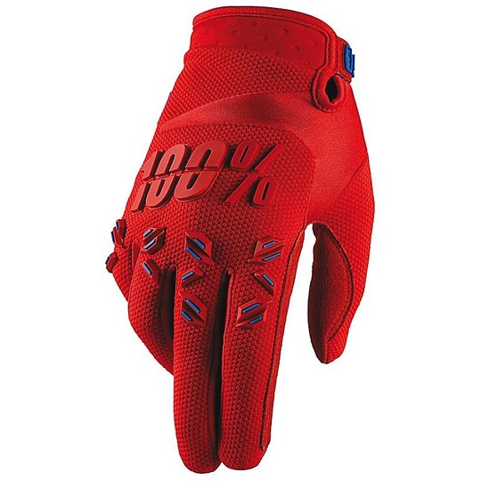 Gloves Kid Moto Cross Enduro 100% Airmatic Fire red