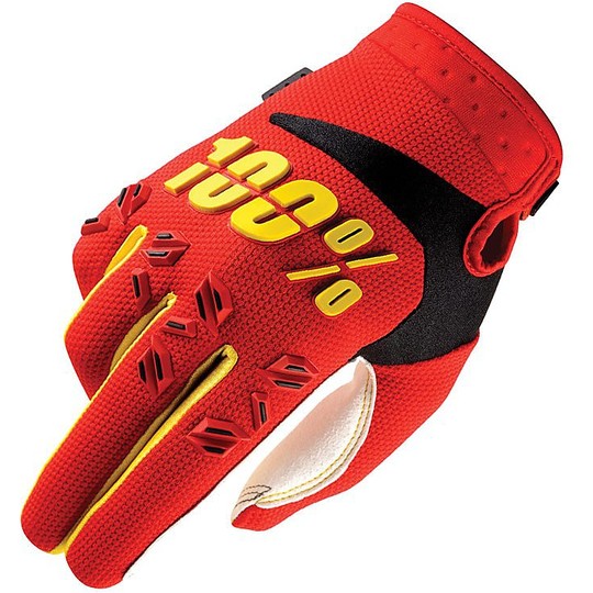 Gloves Kid Moto Cross Enduro 100% Airmatic Red
