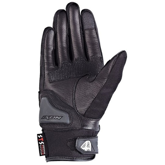 Gloves Lady Summer Roadster Ixon Rs Leather Grip Black White Celeste