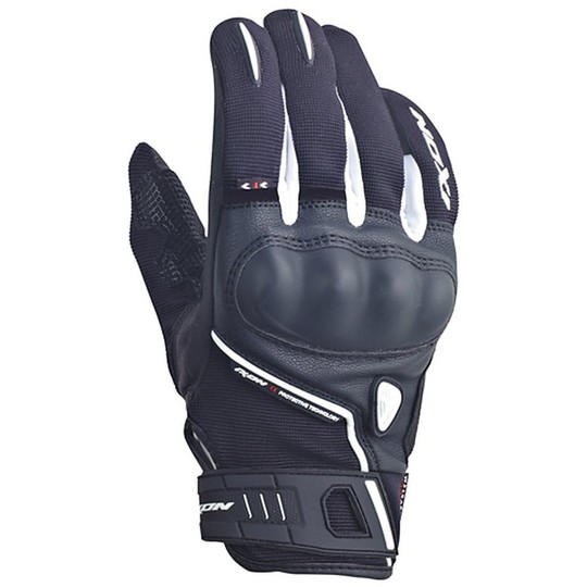 Gloves Lady Summer Roadster Ixon Rs Leather Grip Black White