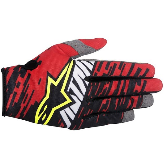 Gloves Moto Cross Child Alpinestars Youth Racer Braap 2016 Red White Black