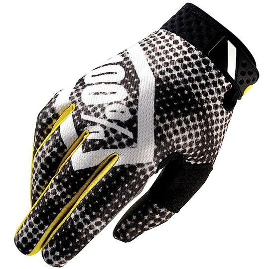 Gloves Moto Cross Enduro 100% Ridefit Black White